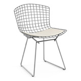 Silla Cromada Bertoia De Comedor Cocina Moderna + Almohadón