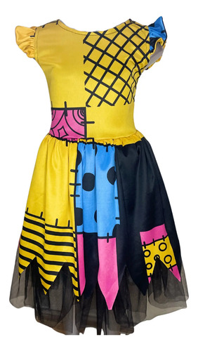 Disfraz De Sally Vestido Para Niña Del Extraño Mundo De Jack Skellington
