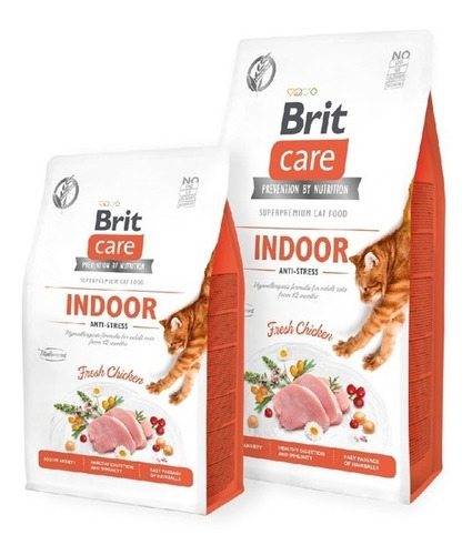 Brit Care Alimento Gato Grain Free Indoor Anti-stres Pethome