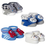 Kit 4 Pantufa Infantil Divertida De Bebe Meia Rn Menino