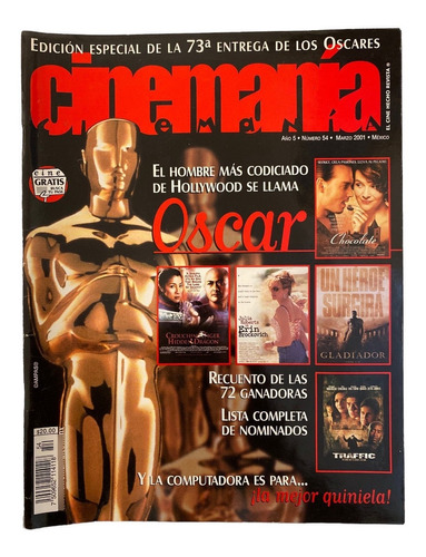 Revista Cinemania #54 Oscar 2001 73a Premios De La Academia 