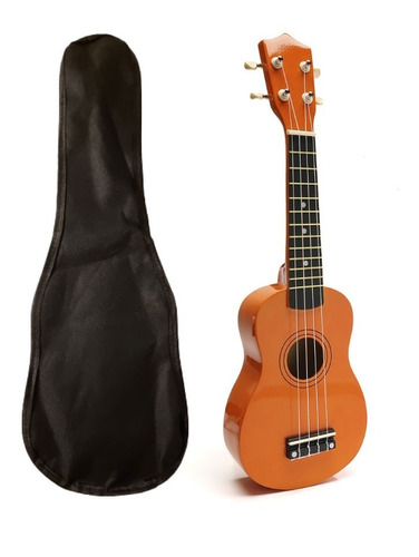 Ukelele De Madera Soprano Con Funda Manual Y Lecciones