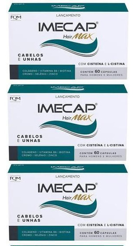 Imecap Hair Max Cabelos E Unhas Fortes 3x60 Capsulas Com Bio