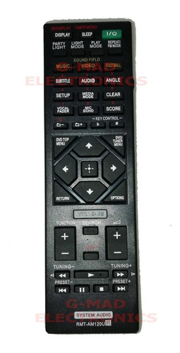 Control Remoto Genérico Para Equipo De Sonido Sony
