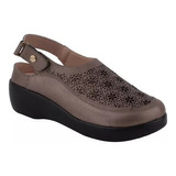 Zapatos Confort Mules Bronce Dama Mujer 139-82 
