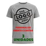  03 Camisas Uniforme De Trabalho Com Logo Personalizado