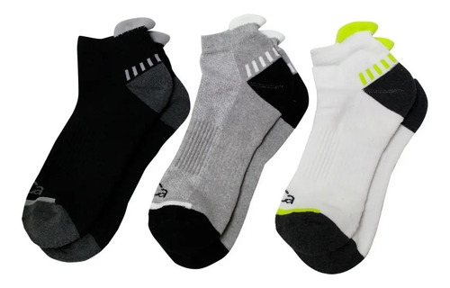 3 Pares Tin Deportivo Algodón Hombre Talon Alto - Tan