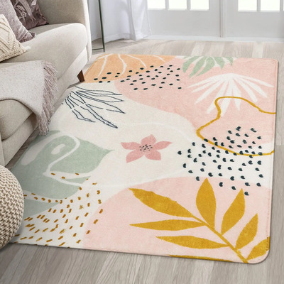 Area Rug Lahome Pink Lavable Para Sala De Estar, 3 X 5 Pies,