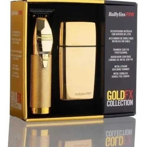 Kit Máquina Babyliss Gold Fx Collection Shaver E Acabamento