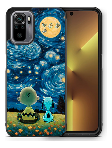 Funda Para Xiaomi Redmi Snoopy Y Carlitos Noche Estrellada