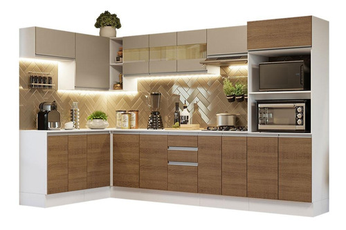 Armário De Cozinha Completa 100%mdf 447cm Smart Madesa Br02