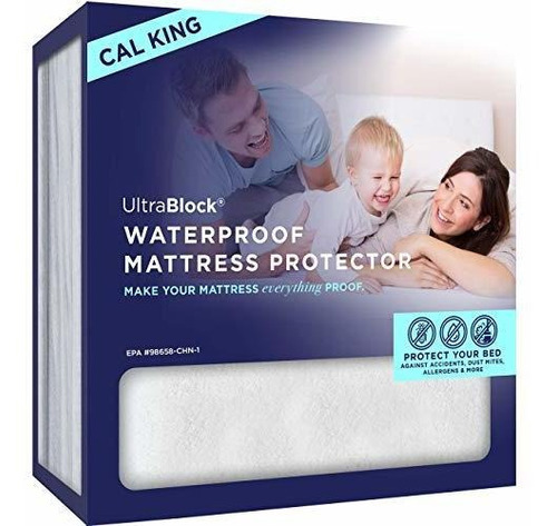 Protector De Colchon Impermeable California King De Algodon 