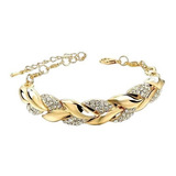 Pulsera Chapada / Bañada En Oro 18k Ajustable.