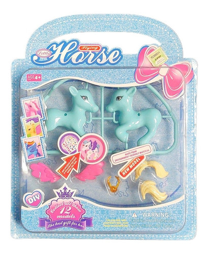  Set Pony En Blister Para Armar Y Decorar Alas Little Horse