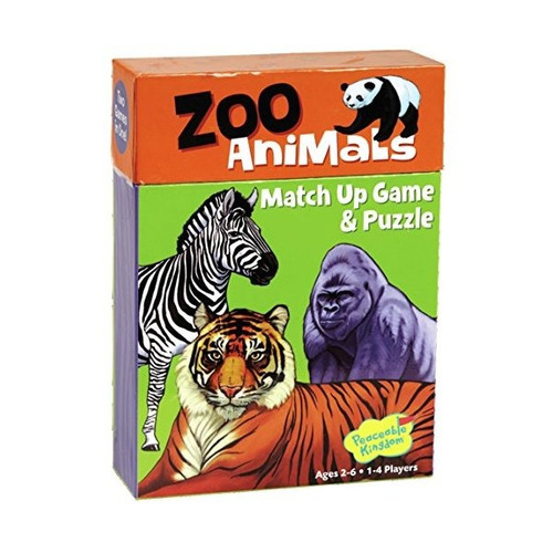Reino Apacible Animales De Zoológico 24 Card Match Hasta Jue