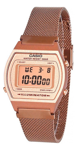 Relógio Casio Vintage Digital B640wmr-5ad Rose Original+nf