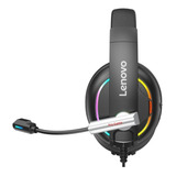 Auriculares Gamer Lenovo Hu75 Con Led Multicolor Color Negro