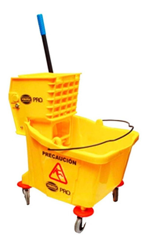 Carro Estrujador De Mopa 36 Lts Virutex Pro Amarillo