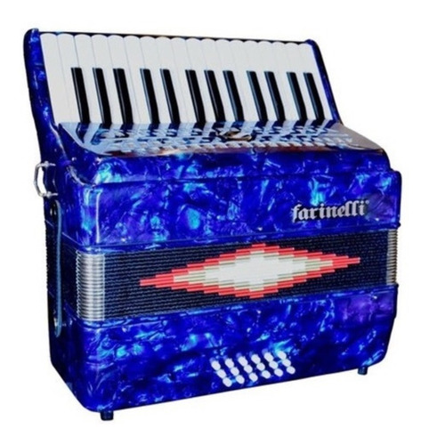 Farinelli 30k18ba Acordeon Azul 30 Teclas 18 Bajos C/estuche