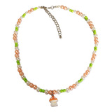 Collar Aesthetic Fairy Honguito Naranja