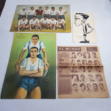 Fútbol Selección Arg Antiguas Láminas + Caricat Mag 61364