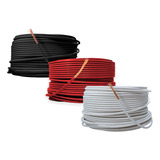 Kit 3 Cables Eléctrico Calibre 12 Blanco, Negro Y Rojo 50mts