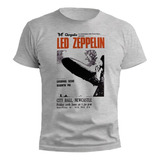 Remera Led Zeppelin Cartel Concierto Gris Melange