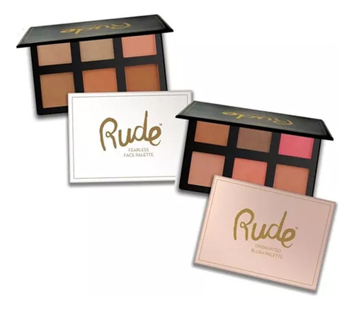 Kit Paletas Para Rostro Rude Cosmetics Undaunted Y Fearless