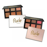 Kit Paletas Para Rostro Rude Cosmetics Undaunted Y Fearless