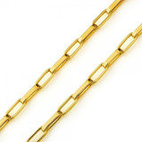 Corrente Cordao Oca Alongada 60cm Masculino Ouro 18k Cartier Cor Amarelo