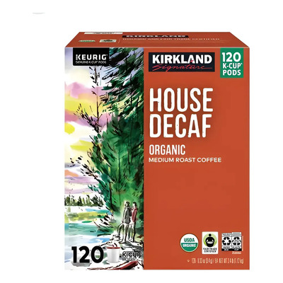 Kirkland Signature Coffee Organic House Descafeinado K-cup P | Envío gratis