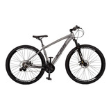 Bicicleta Aro 29 Ksw Alumínio 24 Vel Freio A Disco Mec Mtb Cor Grafite Com Preto Tamanho Do Quadro 15