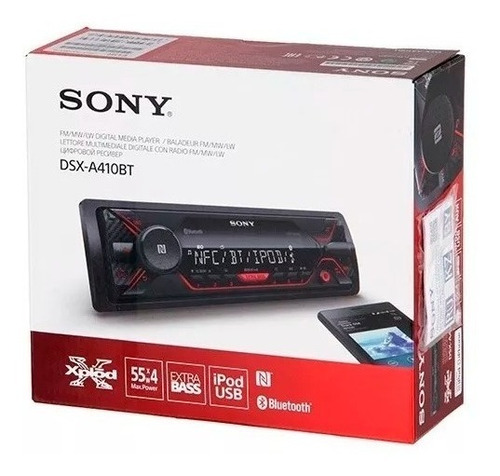 Auto Radio Sony Xplod Dsx-a410bt Bluetooth 4 X 55w Rms