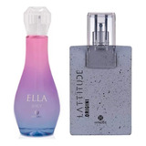 Kit Perfume Feminino Ella Juicy + Latitude Origini Masculino.
