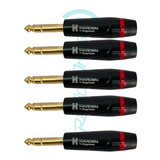 5 Piezas Plug 6.3 Estereo Profesional De Baquelita