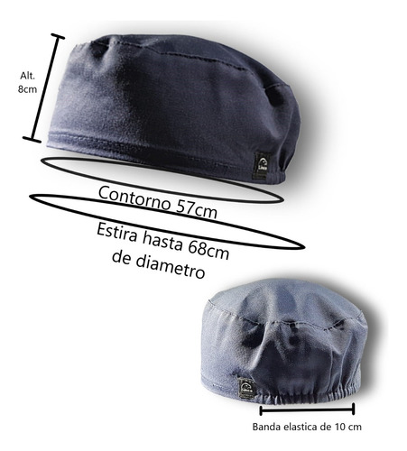 Gorro Cofia Medicina Sanidad  C/ Ajuste Varios Colors