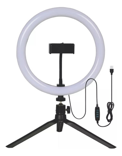 Luz Ring Light 8 Polegadas 20cm + Tripé De Mesa + Suporte