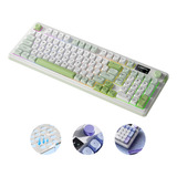 Teclado Gamer Com Fio Bluetooth Sem Fio 2.4g Com Rgb