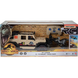 Jurassic Wolrd Jeep Gladiator Rc Con Dinosaurio Matchbox