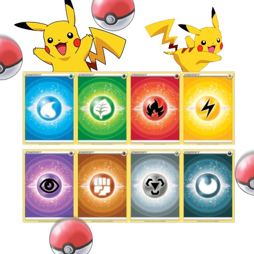 Lotes De 50 Energias Pokemon (escolha As Suas)