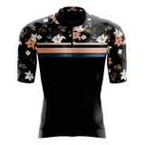 Camisa Blusa Ciclismo Capitão Arraia Floral E Degrade Fluor