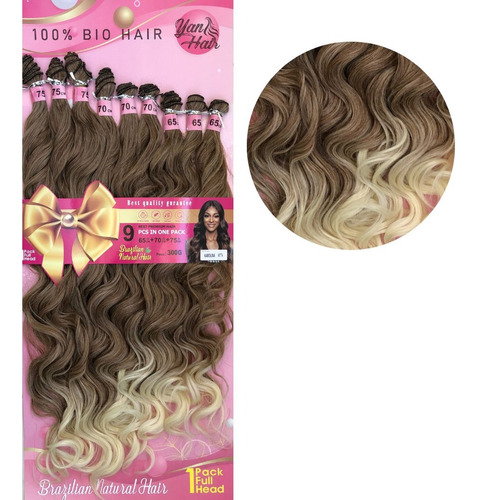 Cabelo Orgânico Hum Cacheado Ondulado  270gr+20 Tic Tac 