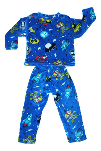 Pijama Infantil Invernal Espacio Azul