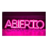 Anuncio Luminoso Tipo Neon Led Abierto Negocios Decorativo