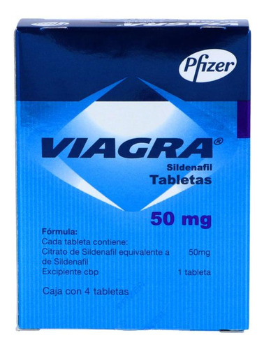Viagra 50 Mg Caja Con 4 Tabletas Recubiertas