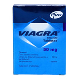 Viagra 50 Mg Caja Con 4 Tabletas Recubiertas