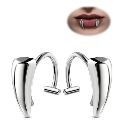 2 Anillos De Labios Falsos, Diseño De Colmillos De Vampiro, | Meses sin interés