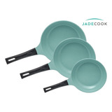 Jade Cook - 3 Sartenes 20, 24 Y 28cm - Cv Directo Color Verde Jade
