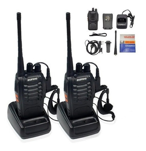 Kit X 2 Handy Baofeng Radio Walkie Bf888s 16ch Impacto