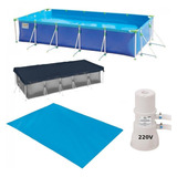 Piscina Premium Retangular Estrutural 10.000 L + Capa +